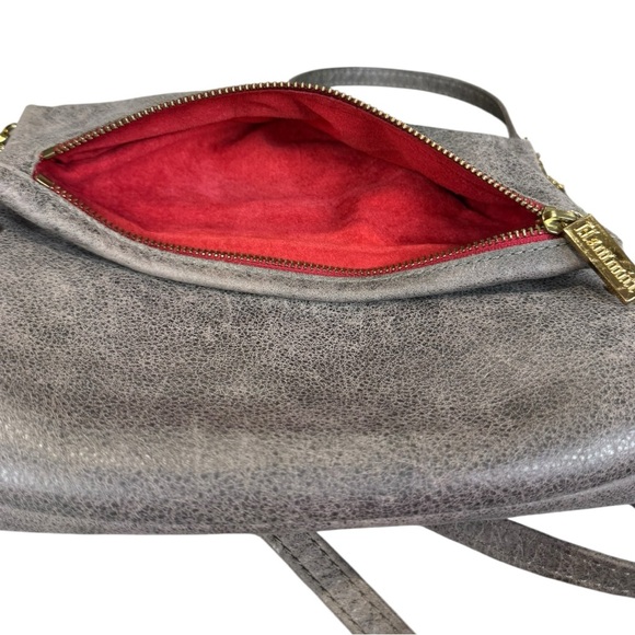 Hammitt VIP Medium Luxury Pewter Leather Crossbody Shoulder Bag - Picture 8 of 15